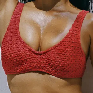 Berlook Red Crochet V-neck Underwire Bikini SET 1130 thumbnail 5