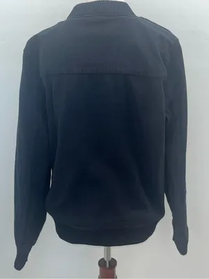 Carhartt Women’s Black Canvas Bomber Full Zip Utility Pocket Jacket Large 12/14 thumbnail 5