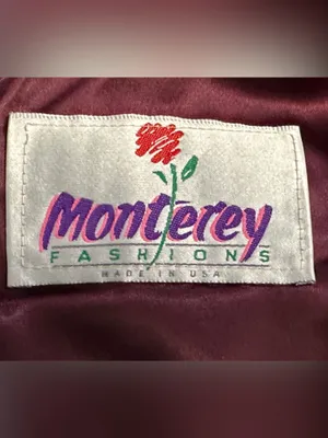 Vintage Monterey Fashions Faux Fur Coat Black Dark Brown Burgundy Lining SZ 12 thumbnail 8