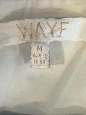 WAYF Ivory Multicolor Floral Chiffon Cold Shoulder Maxi Dress Zip M thumbnail 2
