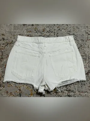 ABERCROMBIE & FITCH Annie high rise shorts white size 6/28 thumbnail 10