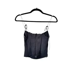 REFORMATION Cropped Camisole Black Sz 0‎ thumbnail 4