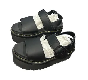 Dr. Martens Voss Quad Leather Strap Platform Sandals size 6 Black thumbnail 1