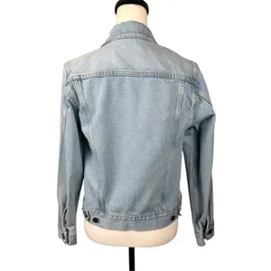 Reformation Jeans Jacket Women XS Blue Tahoe Light Wash Denim Button Front thumbnail 4
