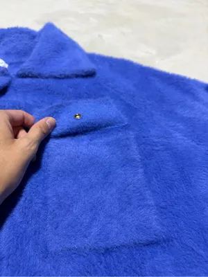 Bucket list Frankie soft fur shacket medium Blue thumbnail 3