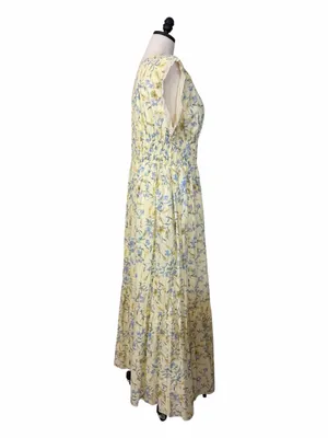 Taylor Maxi Dress 16W Yellow Floral Cotton Lace Smocked Waist NWT Cottagecore thumbnail 5