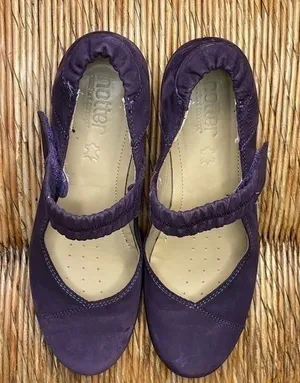 Hotter Purple Suede Mary Janes Size 9 thumbnail 1