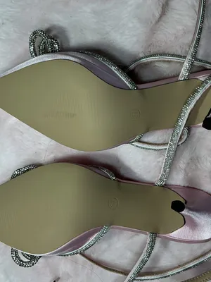 Embellished Pink Pointed-Toe Ankle-Strap Heel b105 thumbnail 4