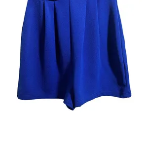 UK2LA Womens Size Small Strapless Short Romper Blue Metal Plate Pleated thumbnail 3