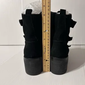 Crown Vintage ASISA winter black suede block heel boots women size 10 thumbnail 7