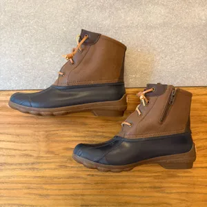 Sperry Top-Sider Saltwater Duck Boots Brown & Navy Blue Women’s Size 8M thumbnail 8