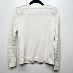 Abercrombie & Fitch Cable Knit Crew Neck Women's Fisherman Sweater Size Small thumbnail 9