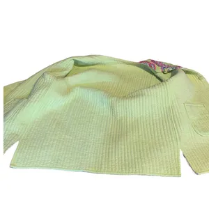 La Cera Pink & Green Paisley Print Quilted Reversible Jacket (L) thumbnail 10