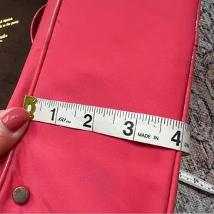 Kate Spade Vintage Jasmine Nylon Satchel Bag Orange Double Gold Chain Purse thumbnail 15