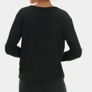 UGG Size Medium Black Ribbed Three Button Long Sleeve Top. New With Tags. thumbnail 4