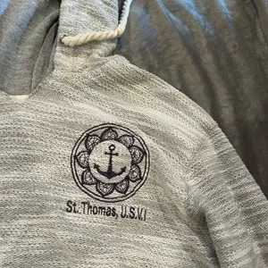 Vintage Gray and White Hoodie Sweatshirt thumbnail 2
