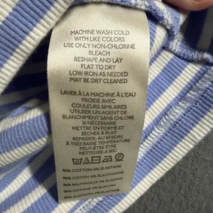 Anthropologie Maeve Shirt Womens Medium Blue Striped Ringer Puff Sleeve Tee Top thumbnail 6
