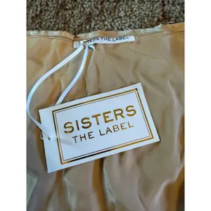 NWT Sisters The Label 100% Pure Silk Multi-Way Wrap Top Champagne Gold Formal thumbnail 2