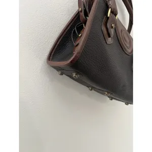 Dooney &Bourke Vintage Brown And Black All Weather Leather Sat Hel Crossbody Bag thumbnail 8