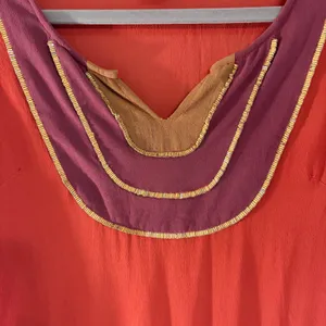 Lucky Brand Rust‎ Red Boho Beaded Bib Long Sleeve Rayon Blouse Small Metallic thumbnail 3