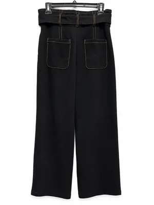 Maeve Anthropologie Irina Relaxed Ponte Black Wide Leg Pants Size 8 thumbnail 5