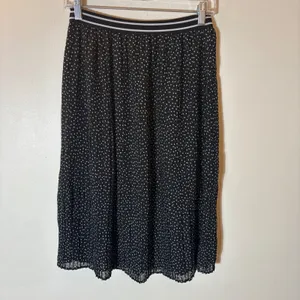 Abercrombie & Fitch Polka Dot Pleated Midi Skirt‎ Elastic Waist Size XS thumbnail 4
