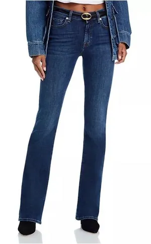7 For All Mankind Kimmie Bootcut Jeans High Waves Wash Size 27 thumbnail 1
