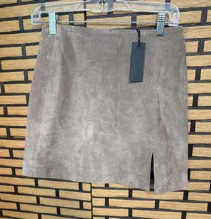 Blank nyc Tan Leather Mini Skirt Size 24 thumbnail 1