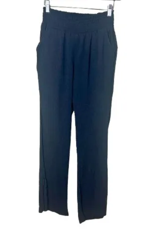 AERIE American Eagle Gauze Wide Leg Beach Pants w Side Slit Size XS Black thumbnail 1