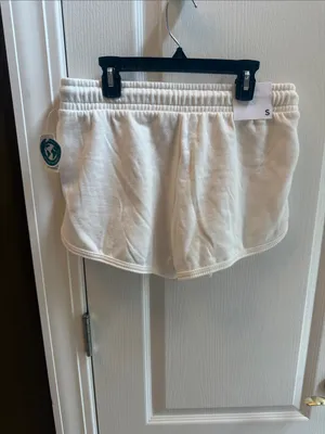 Aeropostale Cream Drawstring Athletic Lounge Shorts thumbnail 2