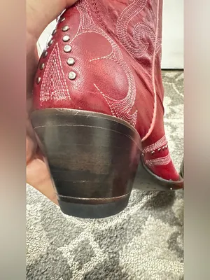 Old Gringo Shay Red Embroidered Studded Western Ankle Boots Size 9 thumbnail 16