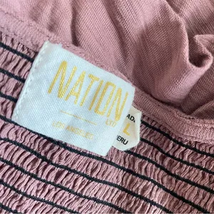 Nation LTD Fabienne Dress Maojave Brown Boho Ruffled Tiered Midi Large thumbnail 5
