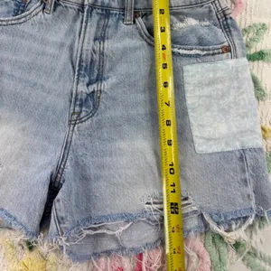 American Eagle Outfitters Distressed Patchwork Denim Shorts Women Size 6‎ thumbnail 7