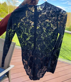 Vintage Lace Bodysuit Black thumbnail 2