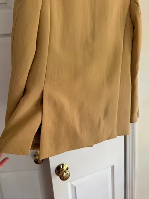 Wilfred Aritzia Camel Double Breasted Blazer Size 2 Tailored Neutral Jacket thumbnail 8