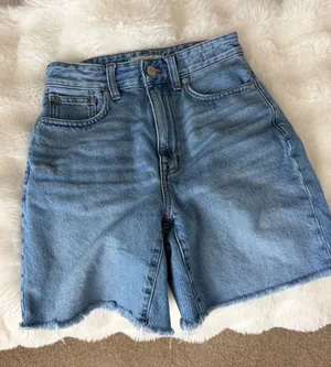 Madewell Light Blue High-Rise Denim Shorts thumbnail 1