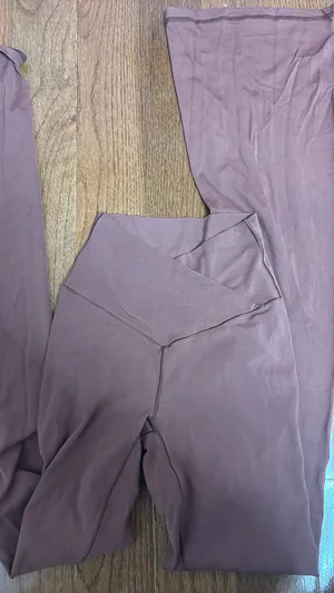 Aerie OFFLINE By Real Me High Waisted Crossover Flare Legging - XS Brown thumbnail 4