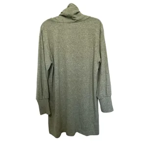 Maeve By Anthropologie Green Cowl Neck High Low Tunic Sweater Large thumbnail 6