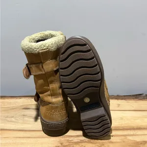 Sperry Saltwater‎ Leather Duck Boot Faux Fur Cuff Size 7 A38 thumbnail 12