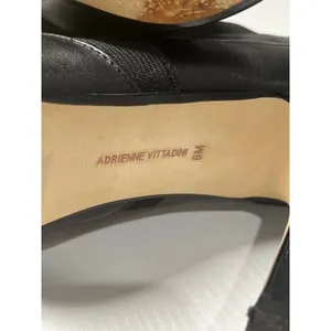 Adrienne Vittadini Black Leather Peep Toe Stiletto Booties Heels Size‎ 6M thumbnail 9