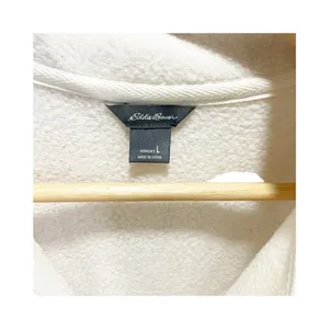Eddie Bauer Womens Jacket Beige Fleece Lined Waist Length‎ 1/2 Zip Mock Neck L thumbnail 6