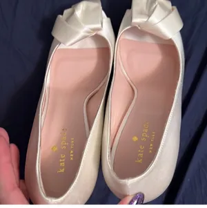 Clarice Ivory Satin And Glitter Heel Brand New thumbnail 9