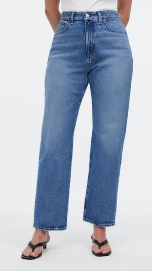 Madewell The Curvy '90s Straight Crop Jean in Hazeldell Wash thumbnail 1