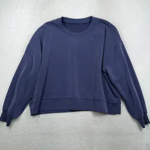 Lululemon XL Perfectly Oversized Cropped Crew Softstreme Night Sea Sweatshirt thumbnail 4