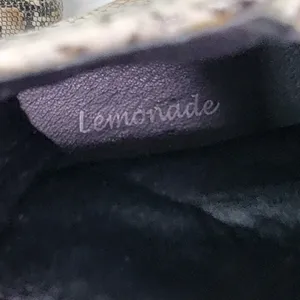 Lemonade Leather Snakeskin Combat Boots Womens 8 Cream Black Chunky Platform thumbnail 2