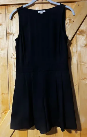 LOFT Black‎ Sleeveless Pleated Shorts Romper with Pockets - Size 0 thumbnail 1