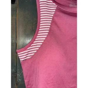 Sincerely Jules Pink Golf & Tennis Tank Top‎ Striped Accent Sporty Chic D7 thumbnail 6