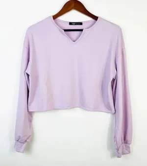YMI‎ COLLECTIONS Purple Fleece Loungewear Top thumbnail 1
