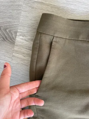 Petite Olive Green Work Pants thumbnail 3