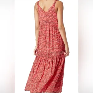 Joie Pink Tiered Maxi Sundress Women’s Size XXL Floral Resort Wear thumbnail 2